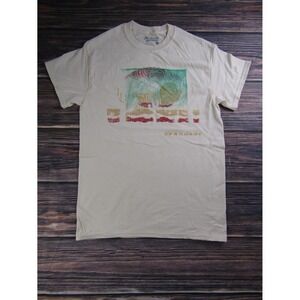 American Highway Adult Small Ivory White T Shirt Graphic Tee Art